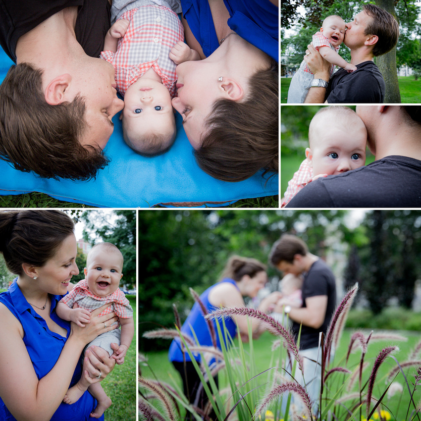 Storyboard of family photo session at Trinity-Bellwoods Park