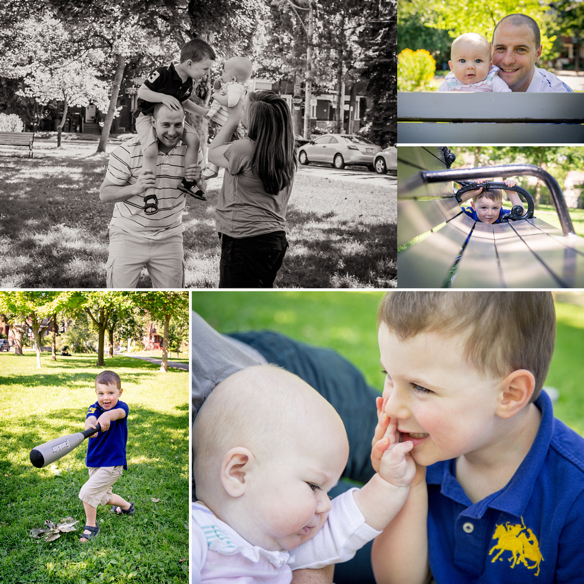 Toronto family session in the park. Storyboard.