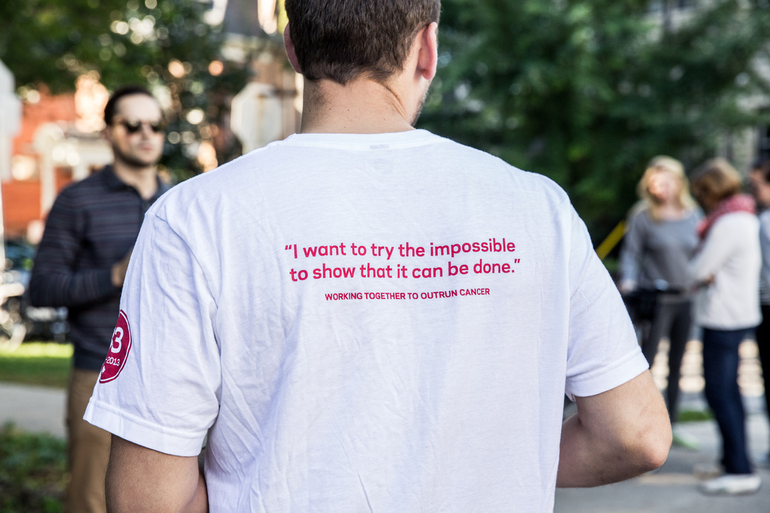 Man wearing T-shirt for Terry Fox Run 2013